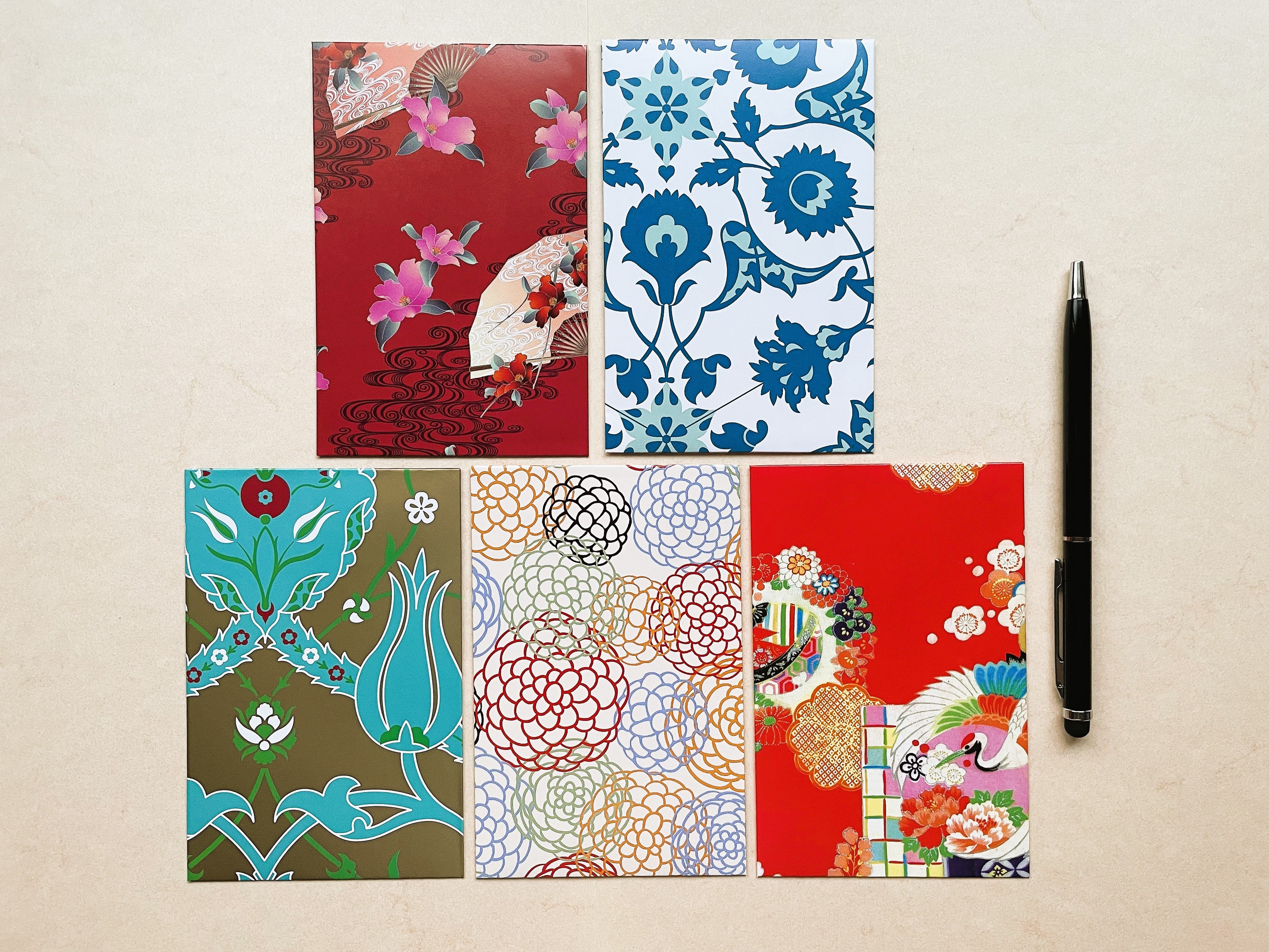 Christmas winter knits design money envelopes on red cardstock--set of –  Hanakrafts